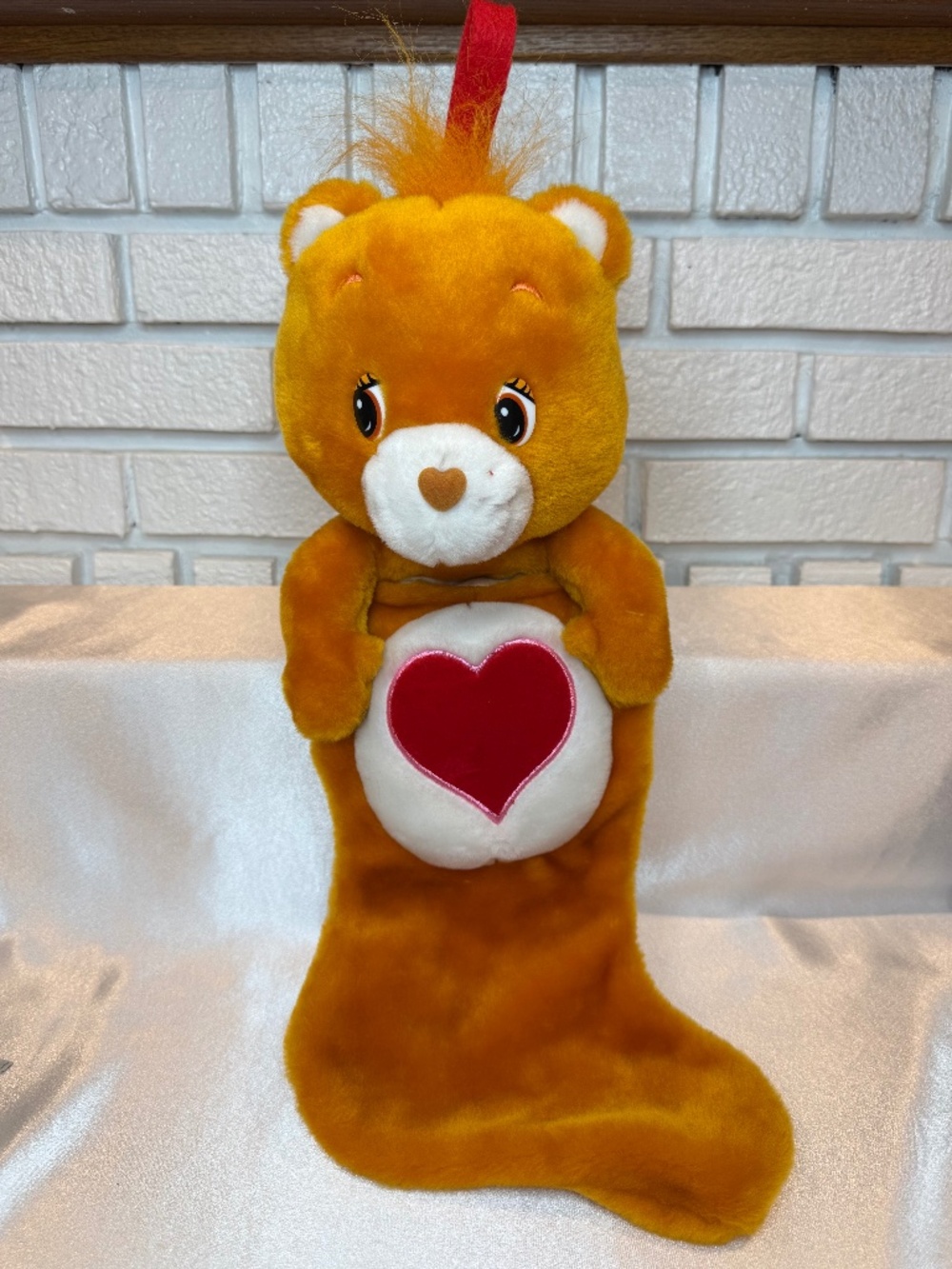Vintage Care Bears Tenderheart Bear Plush Christmas Stocking